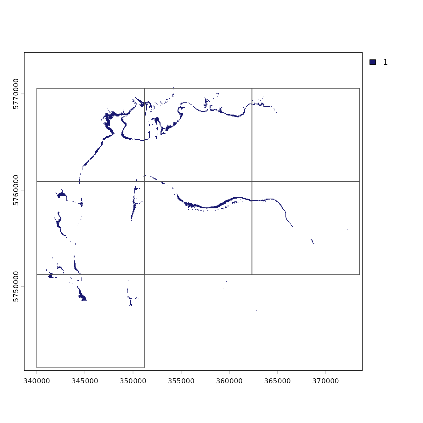 Area of occupancy of 2017 mangrove distribution map